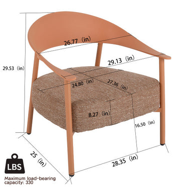 Modern 2 Piece Accent Chair Set With Coffee Table
